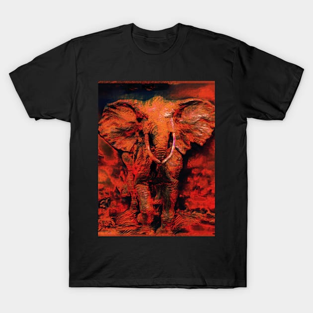 African Summer Heat - Wild Elephant T-Shirt by Highseller